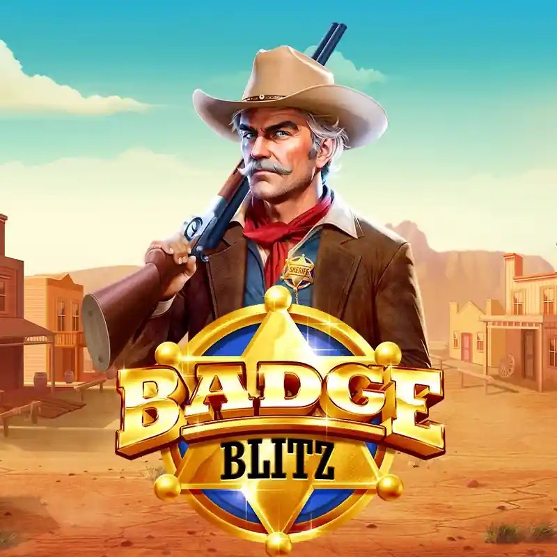 Badge Blitz logo – Slots by Pragmatic Play at Robocat Casino