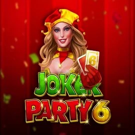 Joker Party 6 slot logo by Greentube at Robocat Casino
