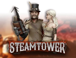 Official Slots logo: Steam Tower Slot by NetEnt at Robocat Casino